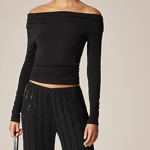 NWT Jcrew off the shoulder black top